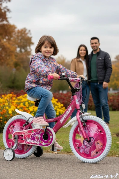 Bisan BİSAN ROSE ÇOCUK BİSİKLETİ 26 CM V FREN 16 JANT 1 VİTES METALİK PEMBE PEMBE - Resim 4