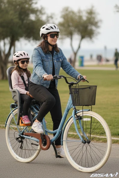 Bisan BİSAN SORRENTO-S ŞEHİR BİSİKLETİ 44 CM V 26 JANT 7 VİTES BEBEK MAVİSİ SİLVER - Resim 2