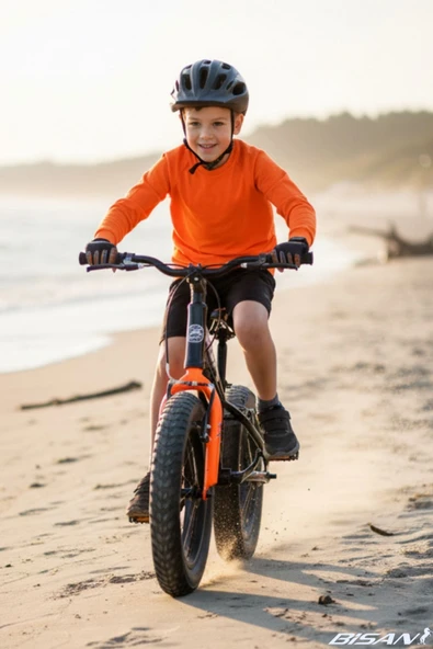 Bisan BİSAN LİMİT 16 ÇOCUK BİSİKLETİ 23 CM V FREN 16 JANT 1 VİTES SİYAH TURUNCU ürün görseli 1