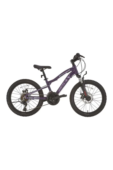 BİSAN KDX 2500 ÇOCUK BİSİKLETİ 28 CM DİSK FREN 20 JANT 21 VİTES METALİK MOR PEMBE BEYAZ - 1