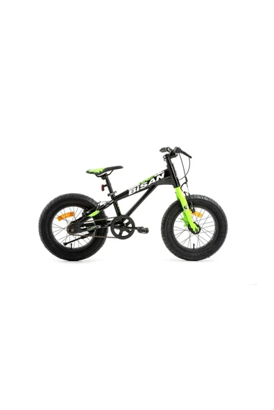 BİSAN LİMİT 16 ÇOCUK BİSİKLETİ 23 CM V FREN 16 JANT 1 VİTES SİYAH YEŞİL - 1