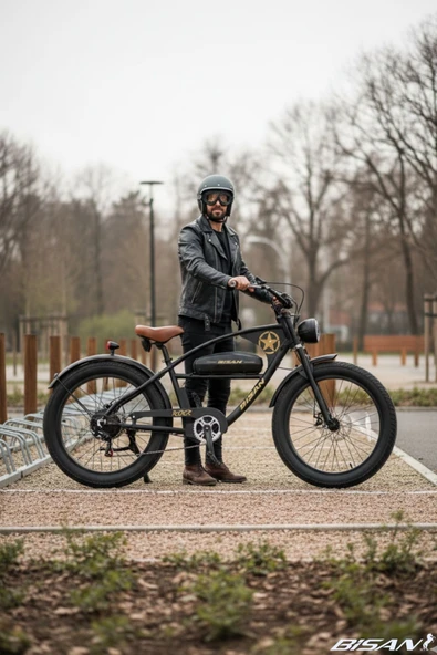 Bisan Rider Elektrikli Bisiklet 46 Cm Disk Fren 26 Jant 7 Vites Mat Siyah - Resim 4