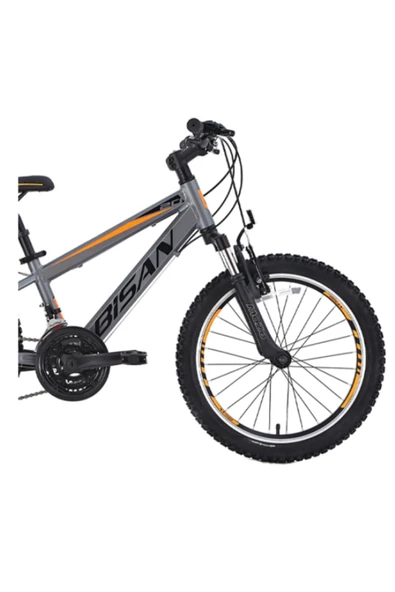 Bisan BİSAN COOPER ÇOCUK BİSİKLETİ 28 CM V 20 JANT 21 VİTES FÜME SİYAH TURUNCU - Resim 5