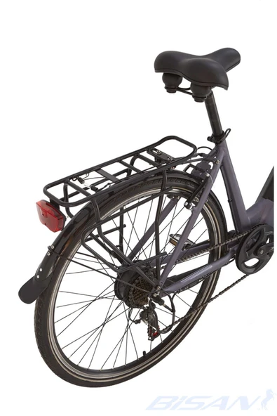 Bisan MOON ELEKTRİKLİ BİSİKLET 47 CM V 700C JANT 7 VİTES METALİK GRİ SİYAH - Resim 5
