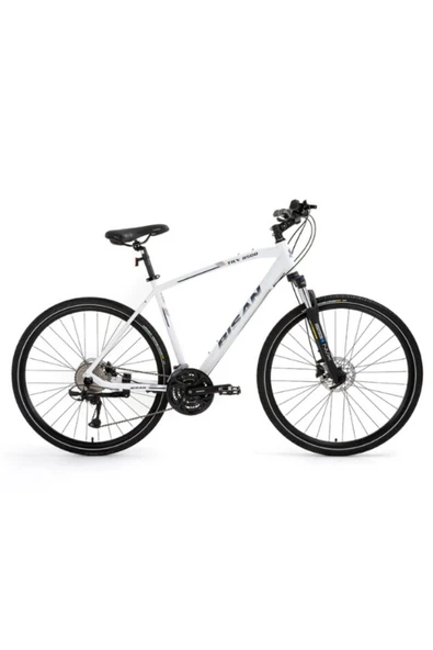 BİSAN 8500 TREKKİNG BİSİKLETİ 46 CM HİDROLİK DİSK 28 JANT 27 VİTES MAT BEYAZ LACİVERT - 7