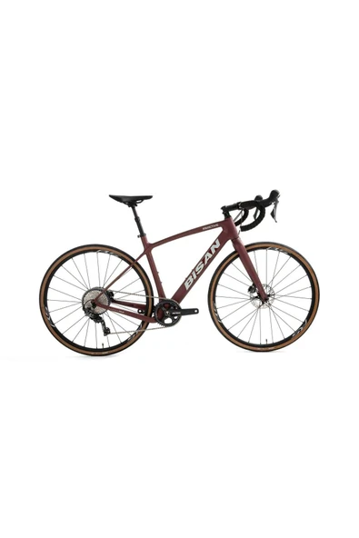 Bisan BİSAN REACTİVE YOL BİSİKLETİ 49 CM DİSK FREN 700C JANT 11 VİTES MAT KOYU BORDO KREM ürün görseli 1