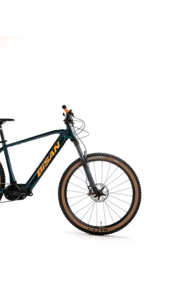 BİSAN ENVİOUS XT ELEKTRİKLİ BİSİKLET 39,5 CM DİSK FREN 27,5 JANT 12 VİTES PETROL YEŞİLİ TURUNCU - Resim 2