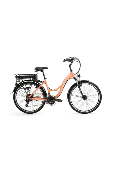 BİSAN FLORİDA ELEKTRİKLİ BİSİKLET 43 CM V 26 JANT 21 VİTES MERCAN BEYAZ - 1