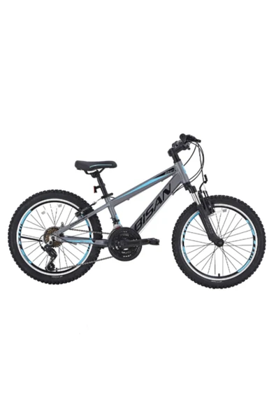 BİSAN COOPER ÇOCUK BİSİKLETİ 30 CM V 24 JANT 21 VİTES FÜME SİYAH MAVİ - 1