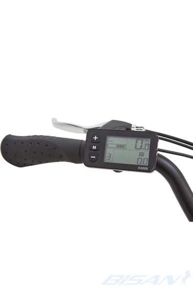 Bisan MOON ELEKTRİKLİ BİSİKLET 47 CM V 700C JANT 7 VİTES METALİK GRİ SİYAH - Resim 7