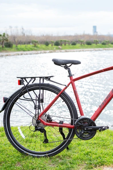 Bisan BİSAN 8500 CİTY Şehir Bisikleti 46 CM HİDROLİK DİSK 28 JANT 27 VİTES MAT KIRMIZI SİYAH - Resim 3