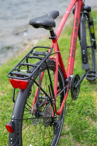 Bisan BİSAN 8500 CİTY Şehir Bisikleti 46 CM HİDROLİK DİSK 28 JANT 27 VİTES MAT KIRMIZI SİYAH - Resim 2