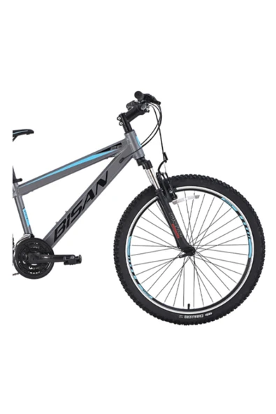 Bisan BİSAN COOPER DAĞ BİSİKLETİ 35 CM V 26 JANT 21 VİTES FÜME SİYAH MAVİ - Resim 3