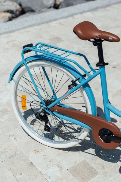 Bisan BİSAN SORRENTO-S ŞEHİR BİSİKLETİ 44 CM V 26 JANT 7 VİTES BEBEK MAVİSİ SİLVER - Resim 5