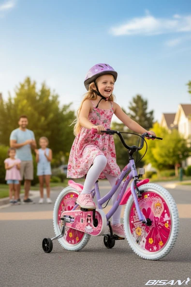 Bisan BİSAN QUEEN ÇOCUK BİSİKLETİ 30 CM V FREN 20 JANT 1 VİTES METALİK LİLA PEMBE ürün görseli 1