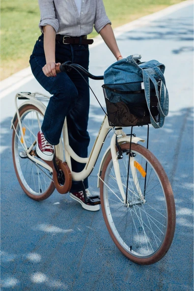 Bisan BİSAN SORRENTO ŞEHİR BİSİKLETİ 44 CM V 26 JANT 3 VİTES KREM GOLD - Resim 4