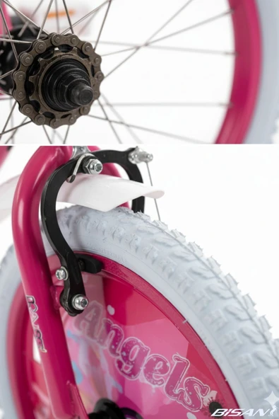 Bisan BİSAN ROSE ÇOCUK BİSİKLETİ 26 CM V FREN 16 JANT 1 VİTES METALİK PEMBE PEMBE - Resim 7
