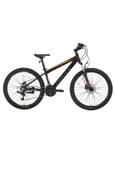 Bisan BİSAN COOPER DAĞ BİSİKLETİ 37 CM HD 27.5 JANT 21 VİTES MAT SİYAH TURUNCU ürün görseli 1