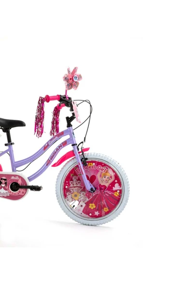 Bisan BİSAN QUEEN ÇOCUK BİSİKLETİ 30 CM V FREN 20 JANT 1 VİTES METALİK LİLA PEMBE - Resim 4