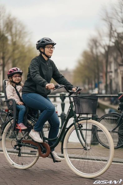 Bisan SORRENTO-S ŞEHİR BİSİKLETİ 44 CM V 26 JANT 7 VİTES SHIMANO TOURNEY YEŞİL SİLVER - Resim 2