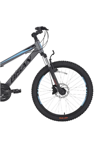 Bisan COOPER DAĞ BİSİKLETİ 37 CM KADRO HİDROLİK DİSK FREN 27.5 JANT 21 VİTES FÜME SİYAH MAVİ - Resim 7
