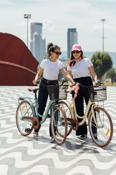 Bisan SORRENTO ŞEHİR BİSİKLETİ 44 CM V 28 JANT SHIMANO NEXUS 3 VİTES KONTRA FREN ÇAĞLA YEŞİLİ GOLD - Resim 6