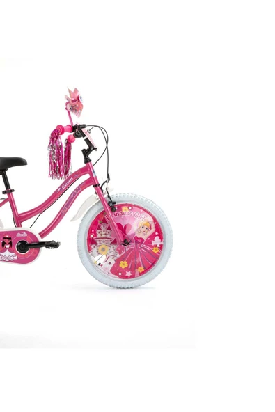 BİSAN QUEEN ÇOCUK BİSİKLETİ 30 CM V FREN 20 JANT 1 VİTES METALİK PEMBE PEMBE - 2