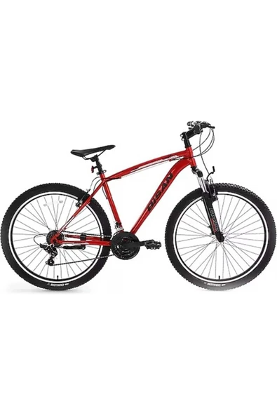 LEON ERKEK DAĞ BİSİKLETİ 48CM V 27.5 JANT 21 VİTES BAYRAK KIRMIZISI SİYAH - 1