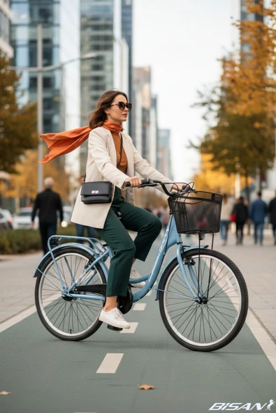 Bisan SORRENTO ŞEHİR BİSİKLETİ 36 CM V 24 JANT 3 VİTES SHIMANO NEXUS SL KONTRA FREN - BEBEK MAVİSİ ürün görseli 1