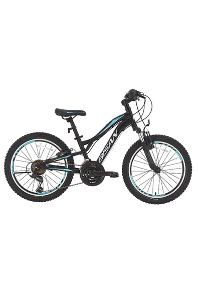 Bisan BUFFALO ÇOCUK BİSİKLETİ 28 CM V FREN 20 JANT 18 VİTES MAT SİYAH MAVİ (6-8 YAŞ) - Resim 5
