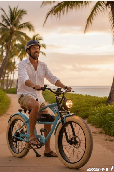 Bisan BİSAN RİDER ELEKTRİKLİ BİSİKLET 46 CM DİSK FREN 26 JANT 7 VİTES GÖKYÜZÜ MAVİSİ TURUNCU ürün görseli 1