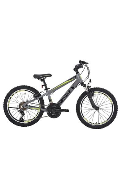 BİSAN COOPER ÇOCUK BİSİKLETİ 28 CM V 20 JANT 21 VİTES FÜME SİYAH SARI - 1