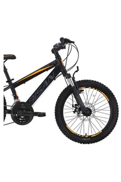 BİSAN COOPER ÇOCUK BİSİKLETİ 28 CM MD 20 JANT 21 VİTES MAT SİYAH TURUNCU - 2
