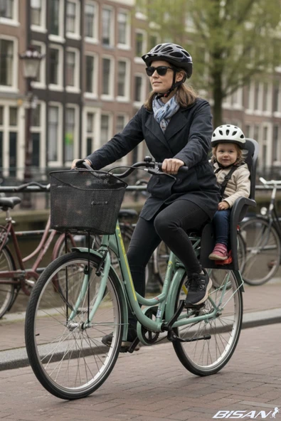 Bisan SORRENTO ŞEHİR BİSİKLETİ 36 CM V 24 JANT 3 VİTES SHIMANO NEXUS SL KONTRA FREN - ÇAĞLA YEŞİLİ - Resim 2