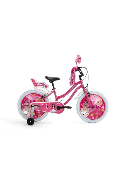 BİSAN QUEEN ÇOCUK BİSİKLETİ 30 CM V FREN 20 JANT 1 VİTES METALİK PEMBE PEMBE - 1