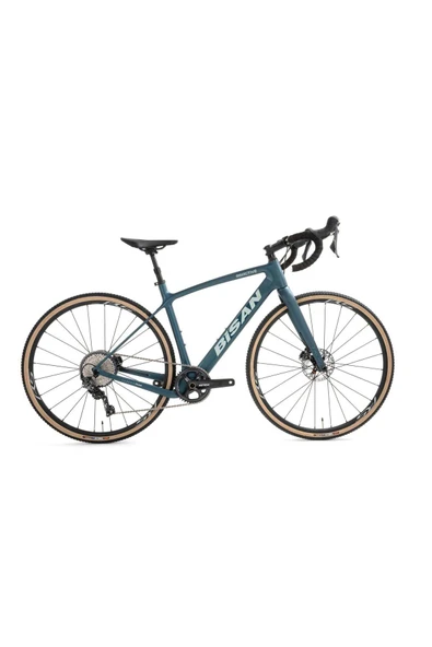 BİSAN REACTİVE YOL BİSİKLETİ 54 CM DİSK FREN 700C JANT 11 VİTES MAT PETROL YEŞİLİ KREM - 1