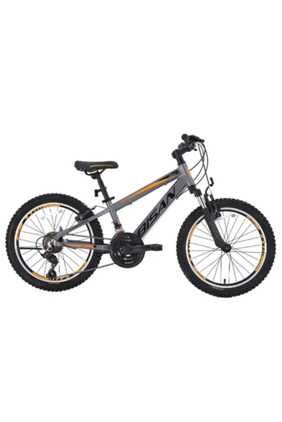 BİSAN COOPER ÇOCUK BİSİKLETİ 28 CM V 20 JANT 21 VİTES FÜME SİYAH TURUNCU - 1