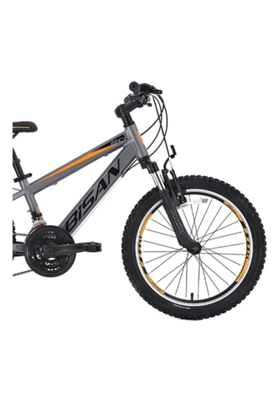 BİSAN COOPER ÇOCUK BİSİKLETİ 28 CM V 20 JANT 21 VİTES FÜME SİYAH TURUNCU - 2
