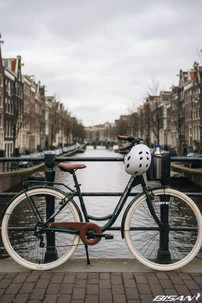 Bisan SORRENTO-S ŞEHİR BİSİKLETİ 44 CM V 26 JANT 7 VİTES SHIMANO TOURNEY YEŞİL SİLVER - Resim 4