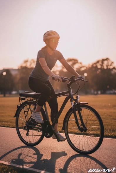 Bisan BİSAN COMET ELEKTRİKLİ BİSİKLET 48 CM V 26 JANT 21 VİTES PARLAK GRİ SARI - Resim 4