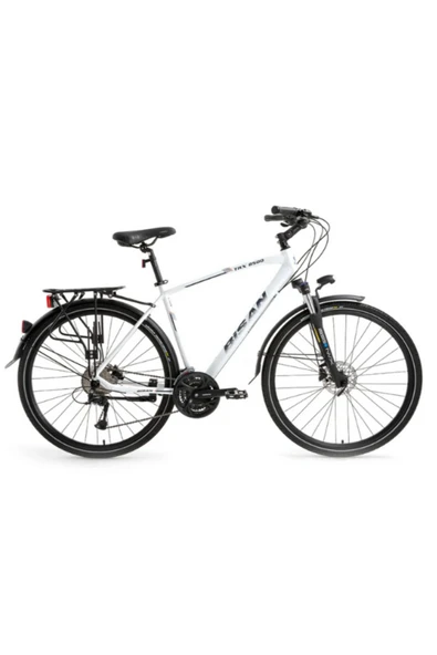 BİSAN 8500 CİTY Şehir Bisikleti 46 CM HİDROLİK DİSK 28 JANT 27 VİTES MAT BEYAZ LACİVERT ürün görseli 1