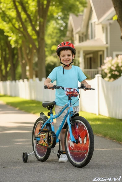 Bisan BİSAN NİKO ÇOCUK BİSİKLETİ 30 CM V FREN 20 JANT 1 VİTES AÇIK MAVİ SARI - Resim 3