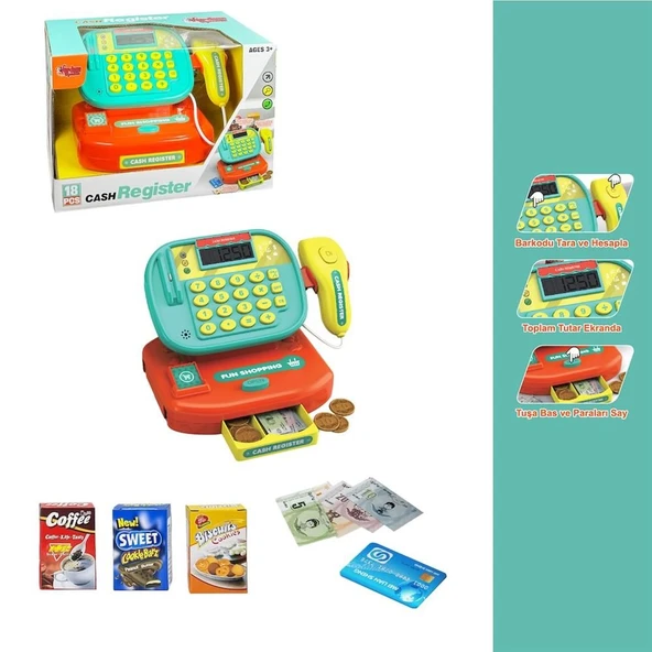 LS820A36-8 IŞKLI HESAP MAKİNALI YAZARKASA -VRD ürün görseli 1