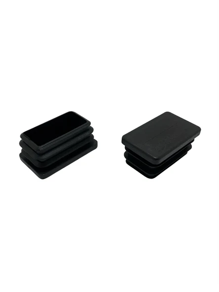 Dikdörtgen Demir Profil İç Tapa Geçme Plastik Ayak Geçme Koruma Plastiği(40MM x 20MM)(SİYAH) Siyah 40mm x 20mm SİYAH - 8 ADET - 4