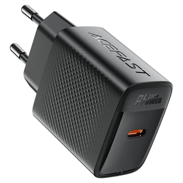 Acefast 25W PD USB-C Hızlı Şarj Aleti Isı Düşüren GaN Destekli Akım Korumalı Güç Adaptörü iPhone & Android & iPad & MacBook Type-C - A104 - 4