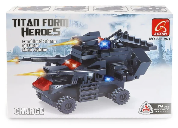 Ausini Titan Form Heroes-1 Charge 74 Parça - Resim 2