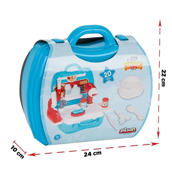 03 564 Çantalı Veteriner Seti -Pilsan Oyuncak - Resim 3