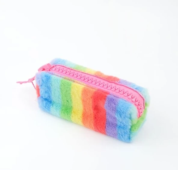 Unicus Big Zip Süper Rainbow Tavşan Tüylü Kalem Kutusu SYG-Unicus988 - Resim 2