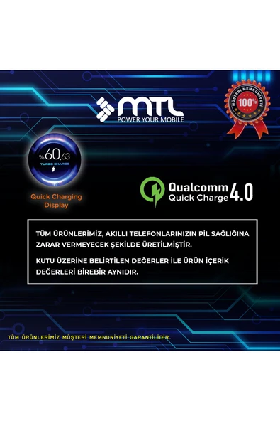 MTL Poco X3 NFC Uyumlu 33W Turbo USB Şarj Seti QC 4.0 MT-A1753 - Resim 4