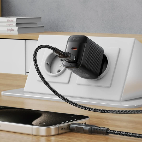 Acefast PD45W (1xUsb-C+1xUsb-A) Çıkışlı Hızlı Şarj Cihazı - A106 - 5
